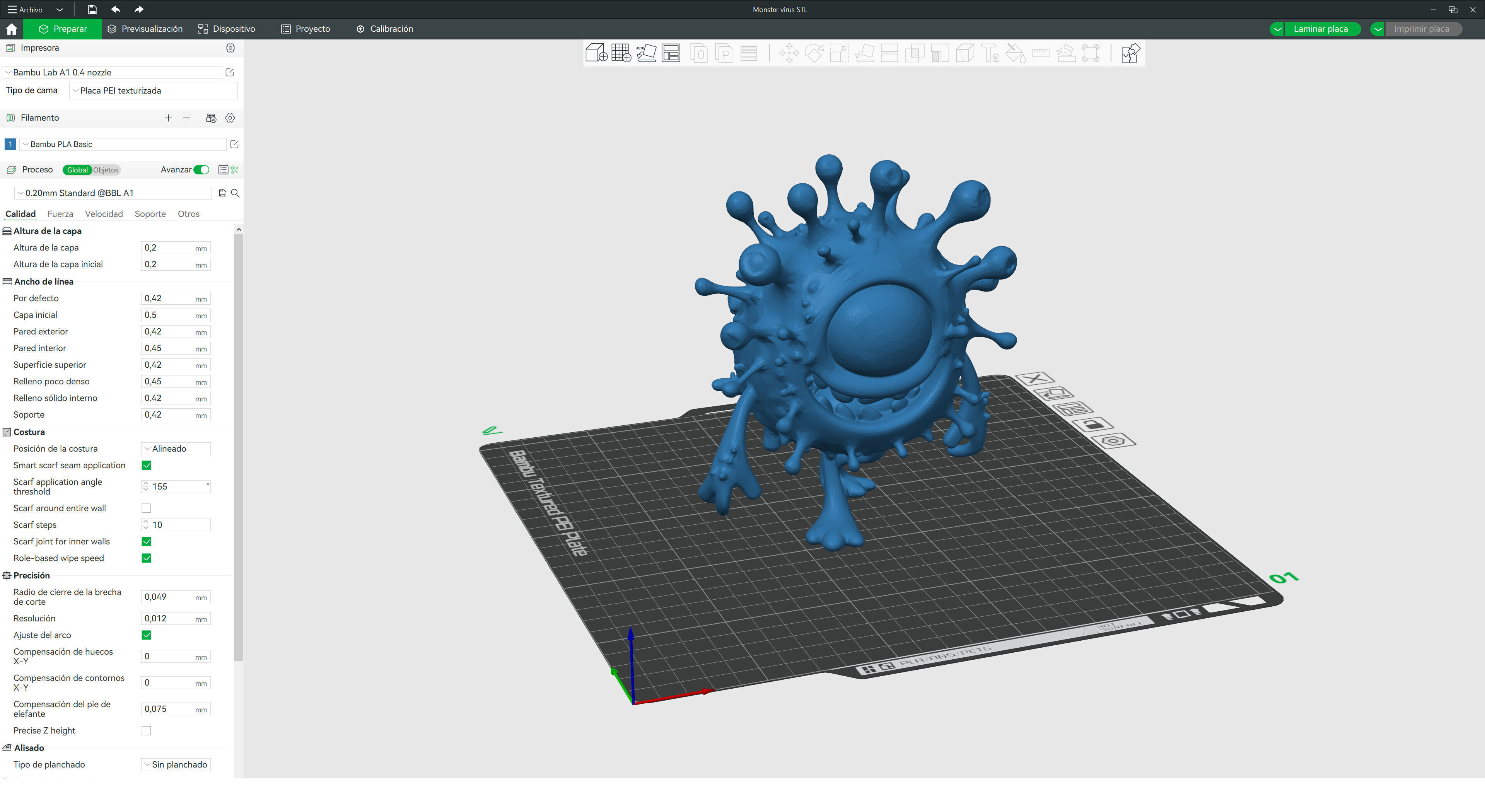 Monster virus 3D print model_7