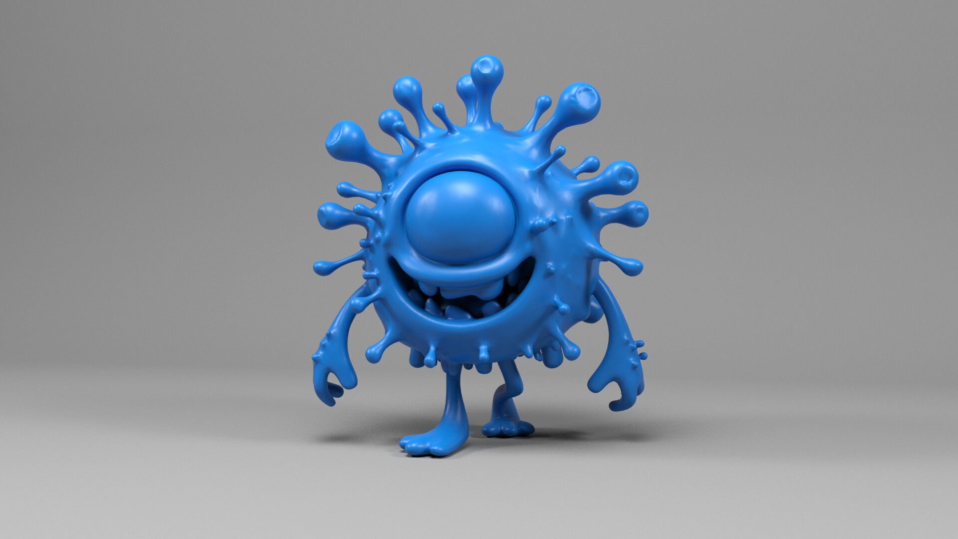 Monster virus 3D print model_1