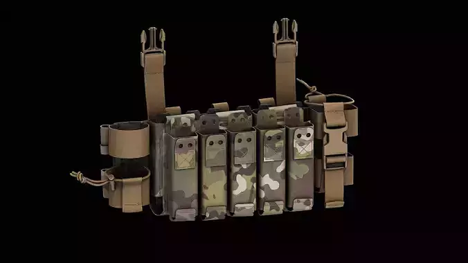 DR Integrated Placard and 5x Handgun Magazine Pouch