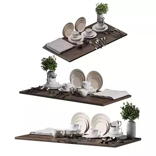 Dish set 1 3D model