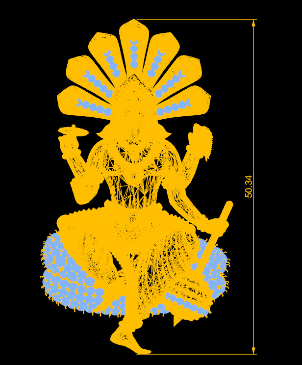 Narayan Pendant 3D print model_6