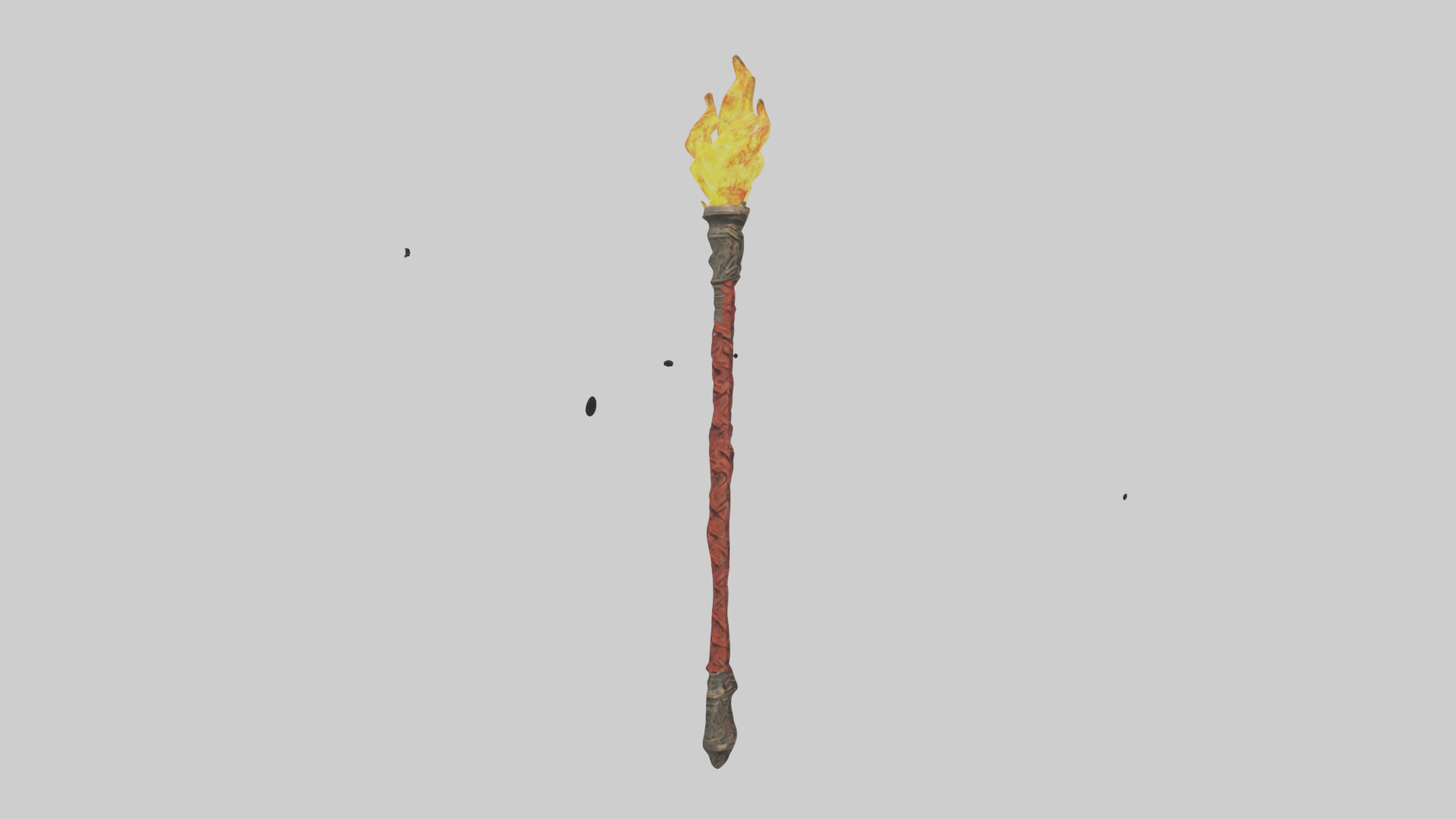 Fire Staff model 3D model_8