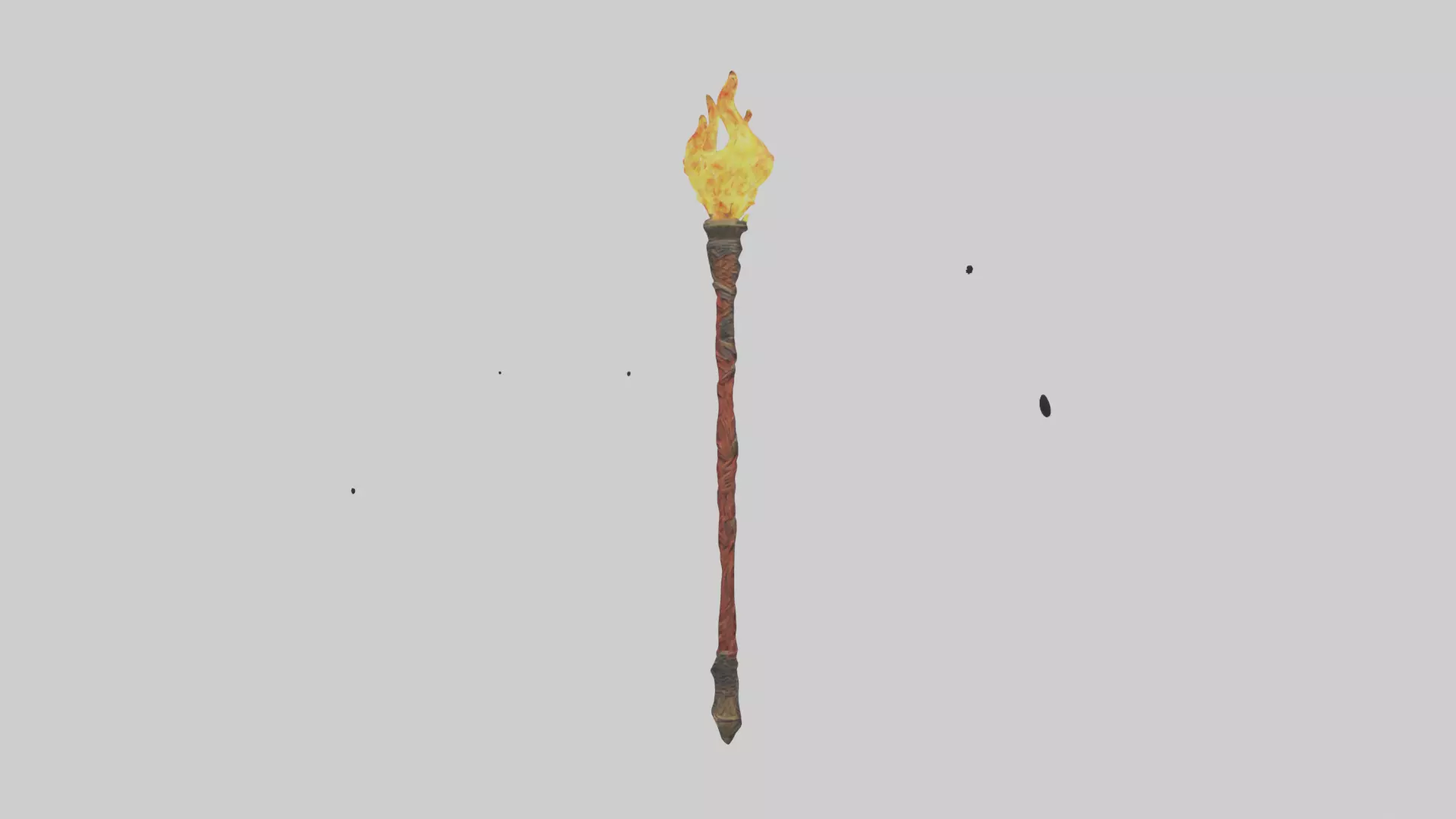 Fire Staff model 3D model_0