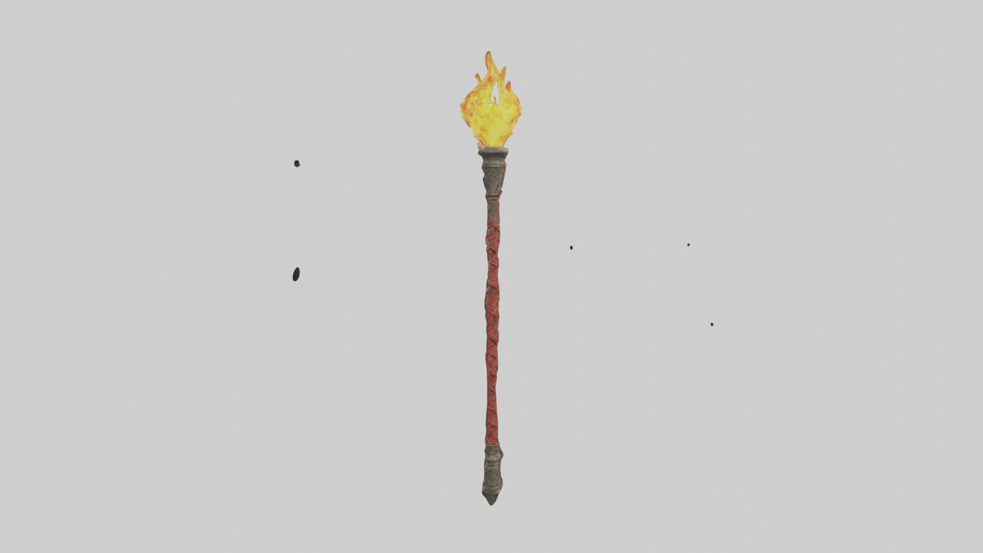 Fire Staff model 3D model_9