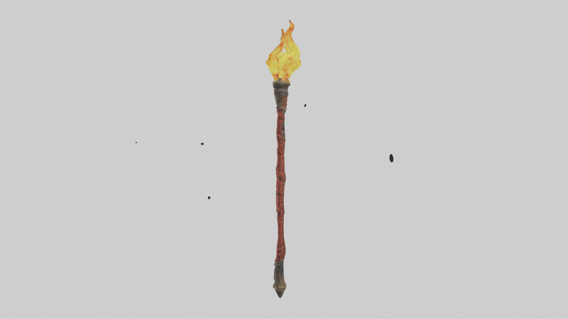 Fire Staff model 3D model_1