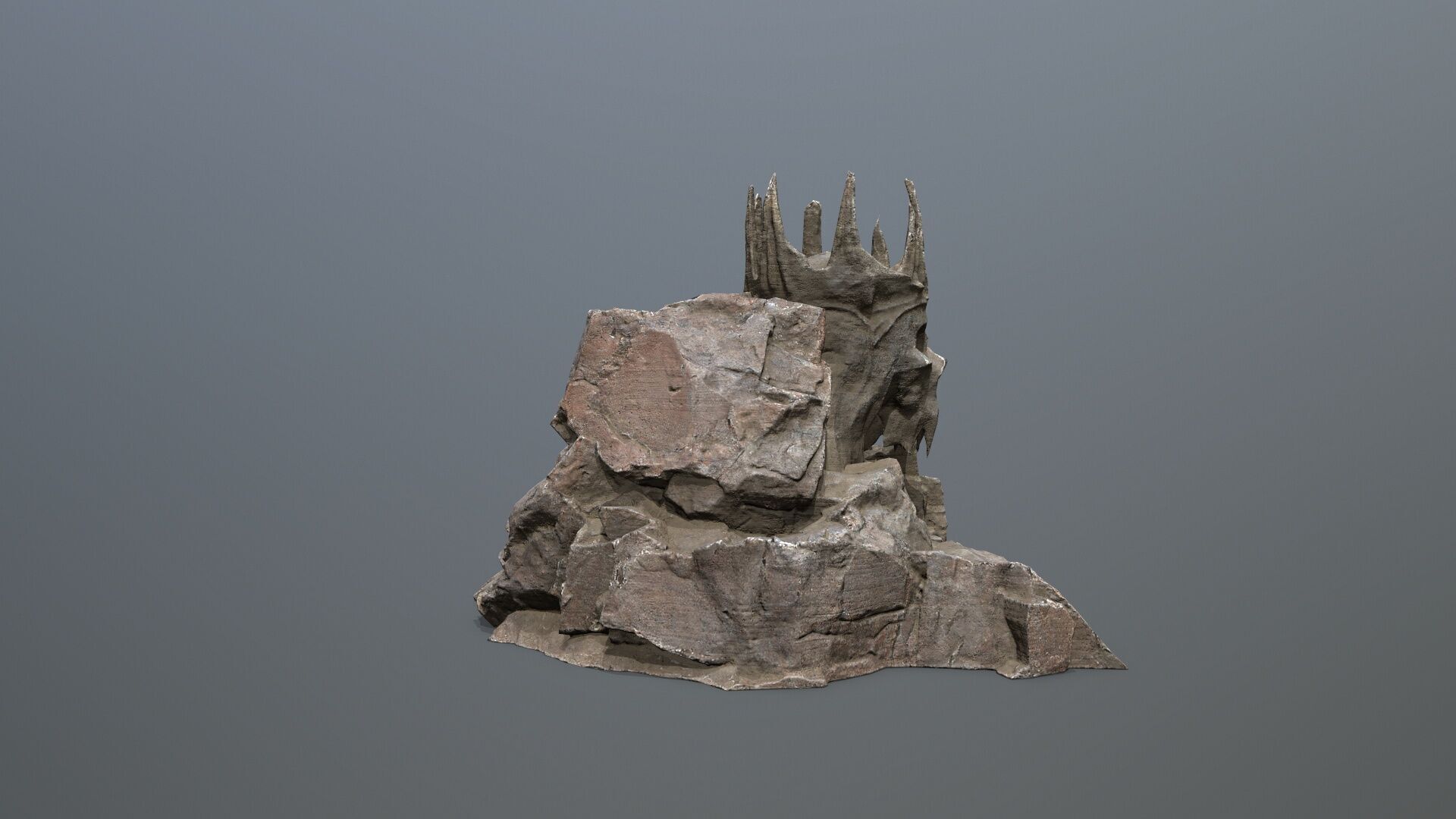 skull cave Low-poly 3D model_8