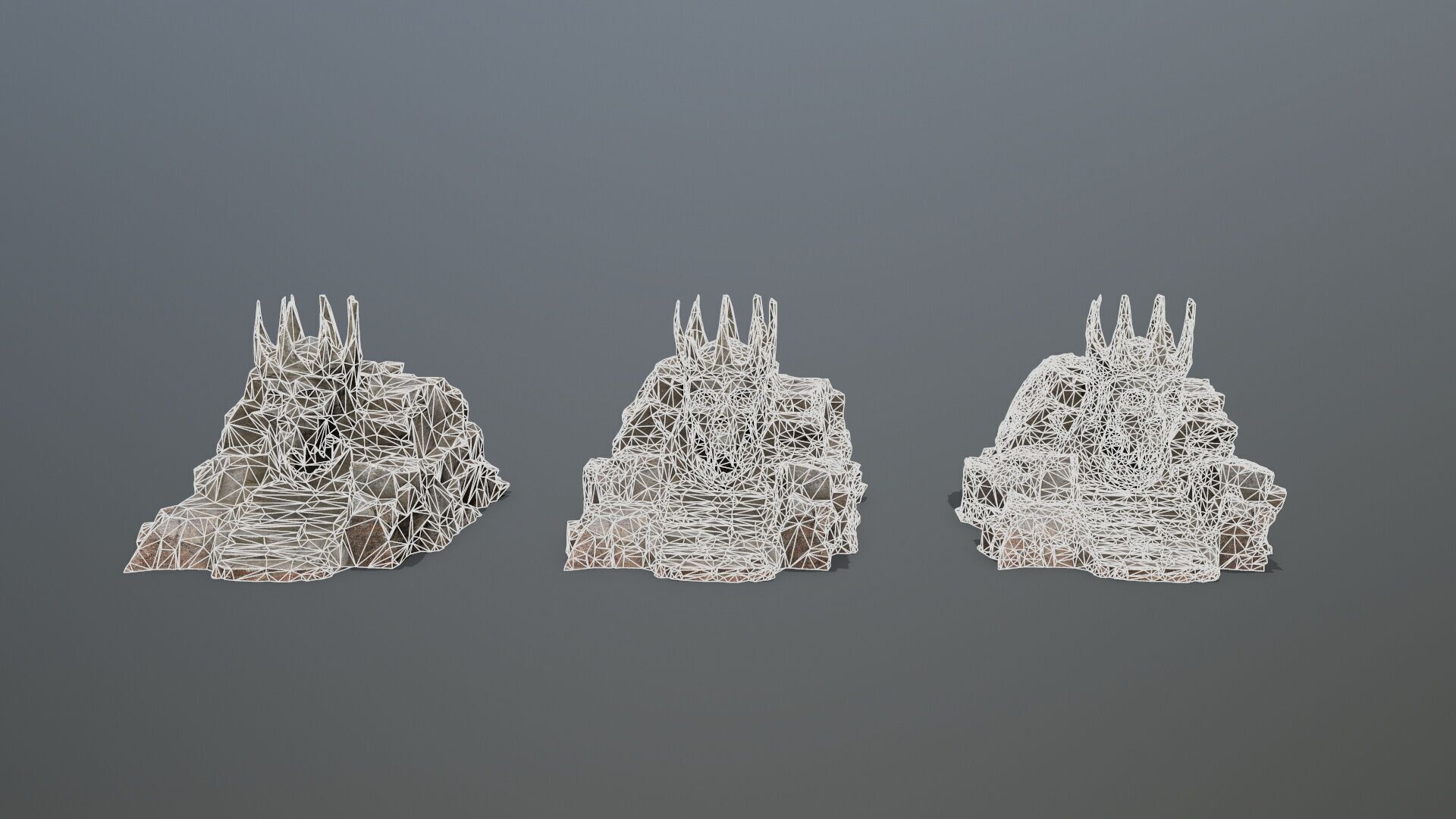 skull cave Low-poly 3D model_13