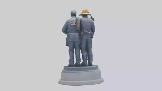 First Responders statue model 3D model