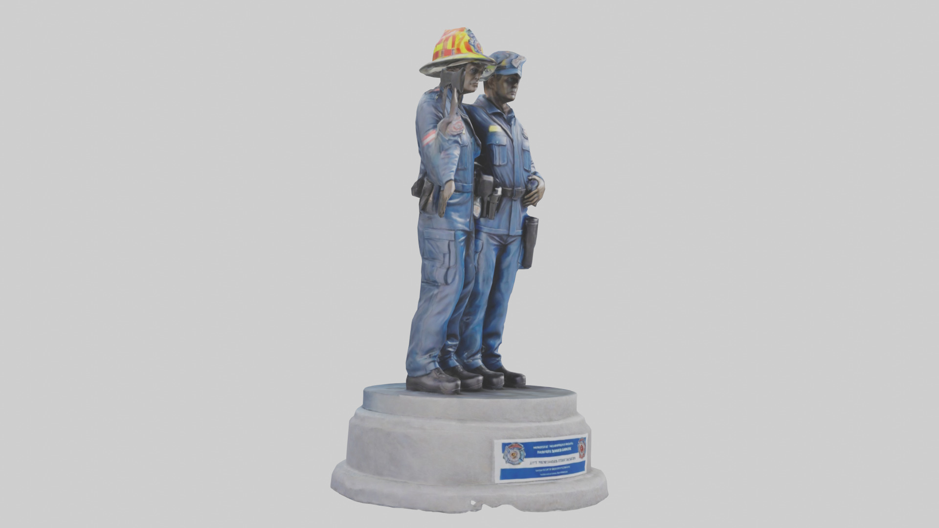 First Responders statue model 3D model_7