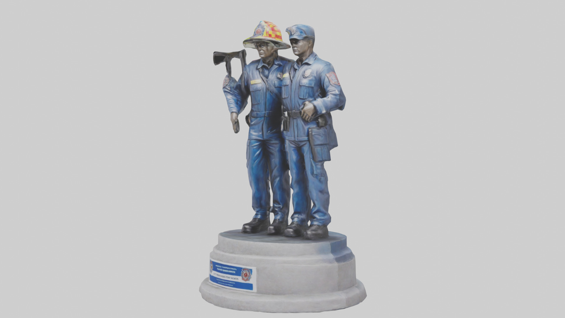 First Responders statue model 3D model_10