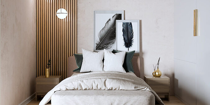 Cosy Bedroom 3D model
