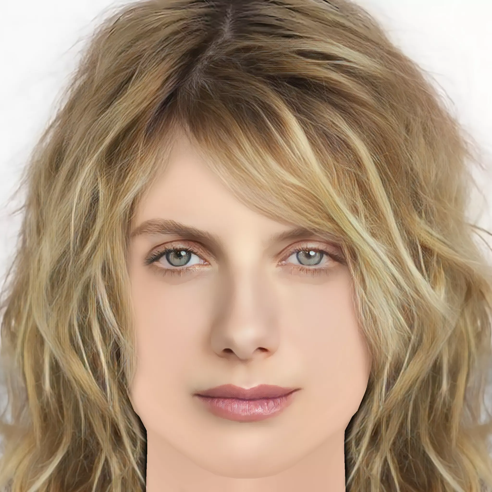 Melanie Laurent Head - No Hair - Low poly head for game Low-poly 3D model