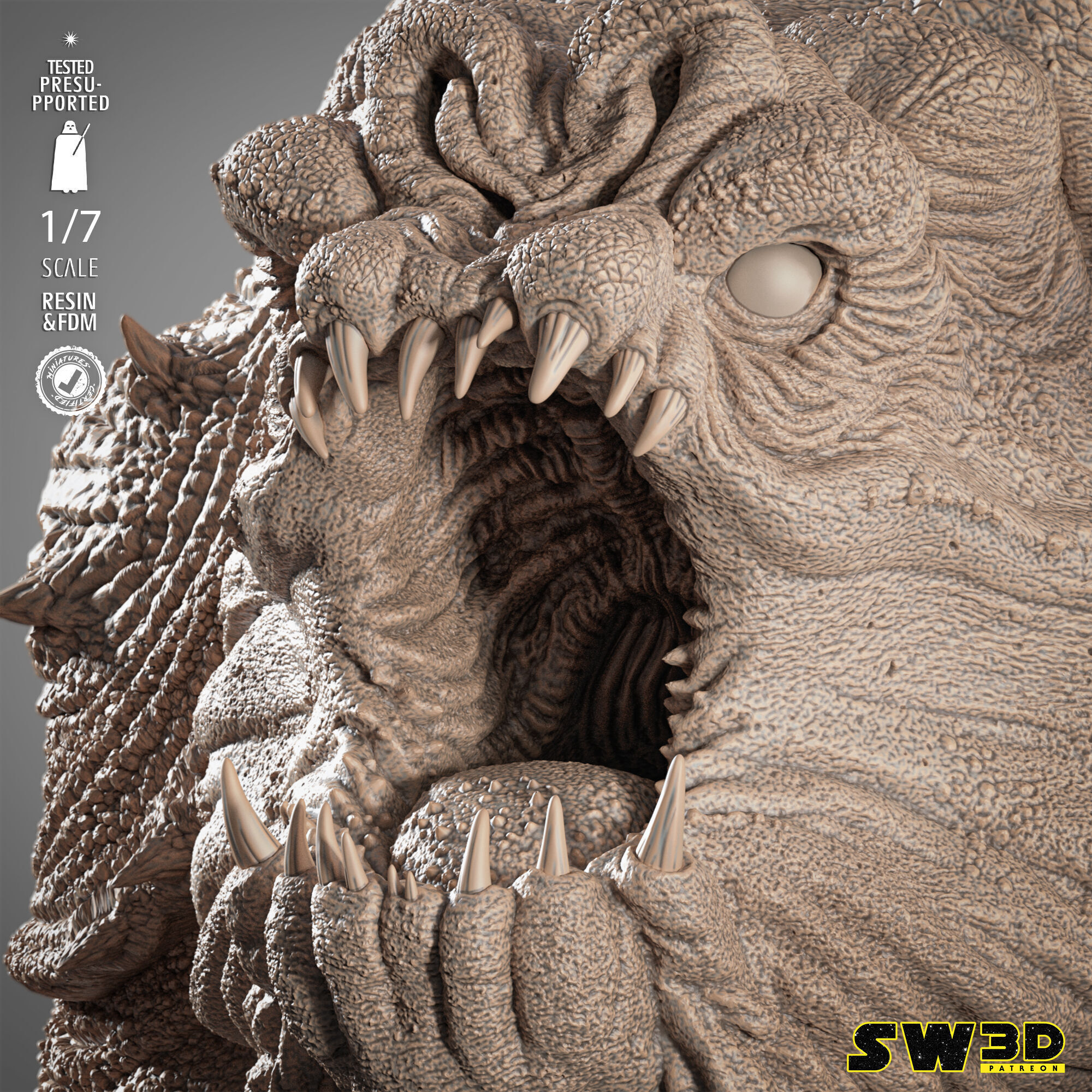 STAR WARS Rancor Sculpture 3D print model_42