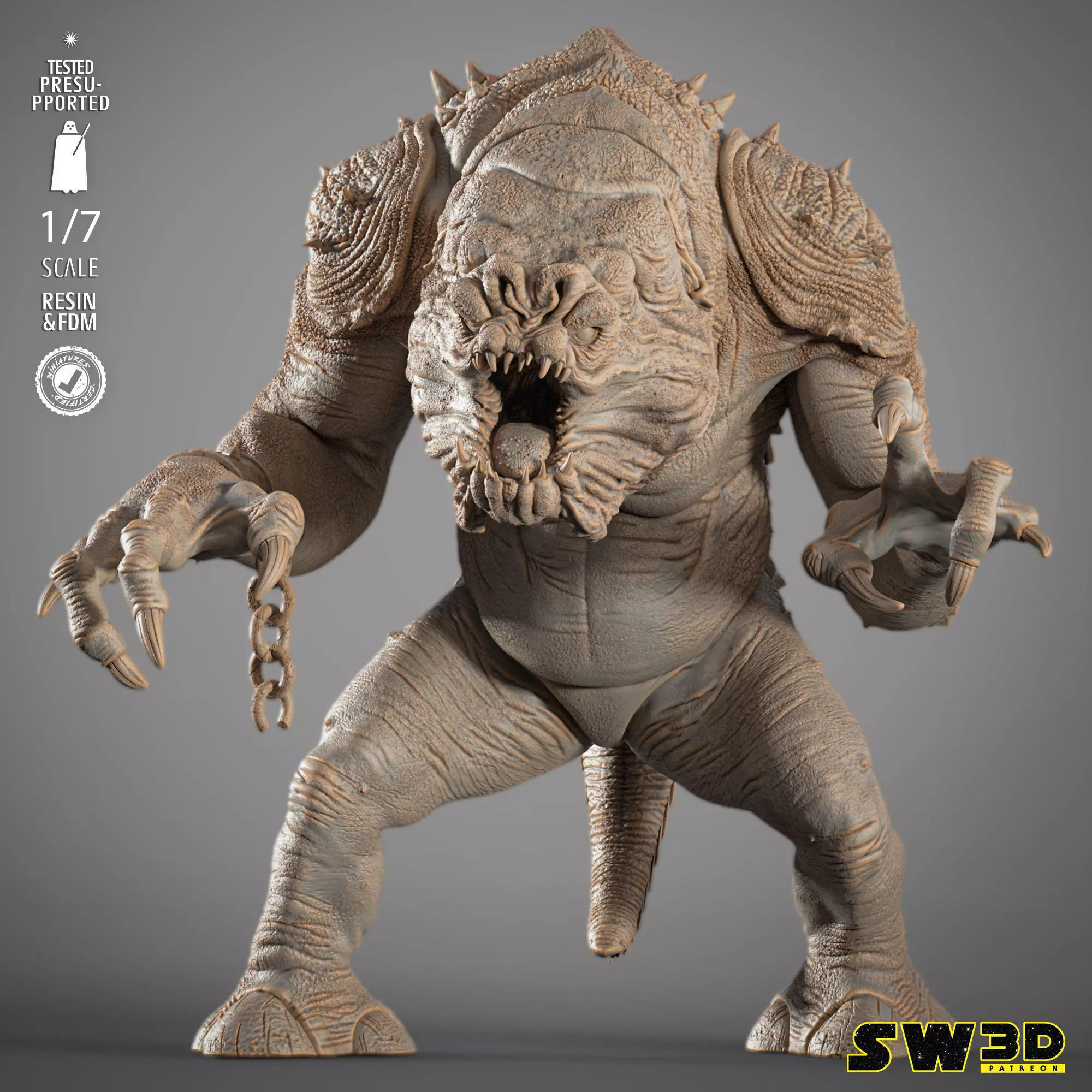 STAR WARS Rancor Sculpture 3D print model_0