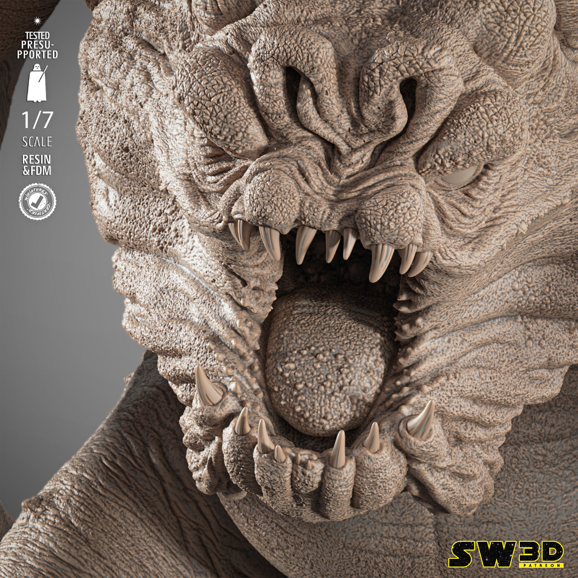 STAR WARS Rancor Sculpture 3D print model_23