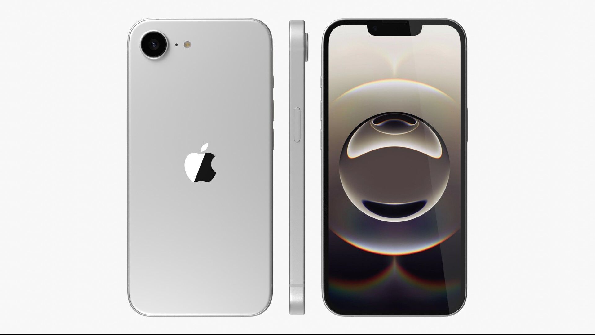 3D model Apple iPhone 16E White VR / AR / low-poly | CGTrader
