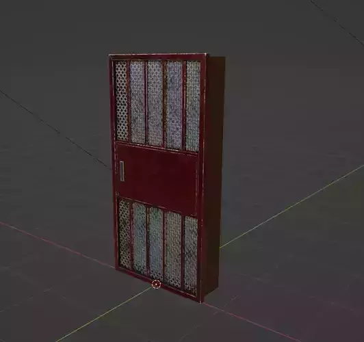 Cyberpunk Street Metal Door