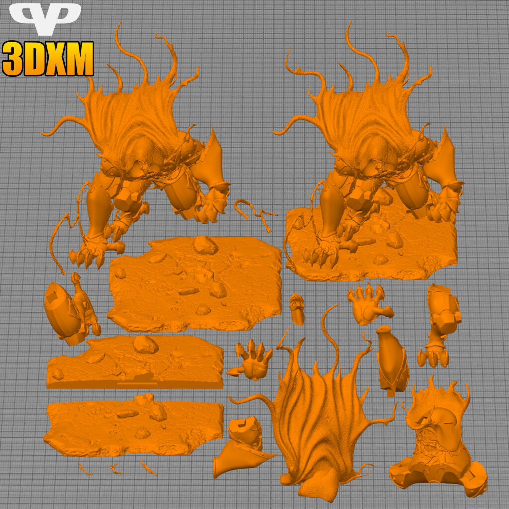 Dr Doom Venomized STL for 3D Printing 3DXM ChibiSTL 3D print model_2