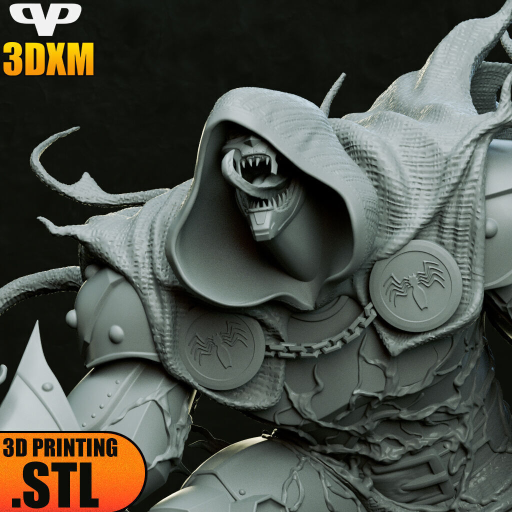 Dr Doom Venomized STL for 3D Printing 3DXM ChibiSTL 3D print model_4