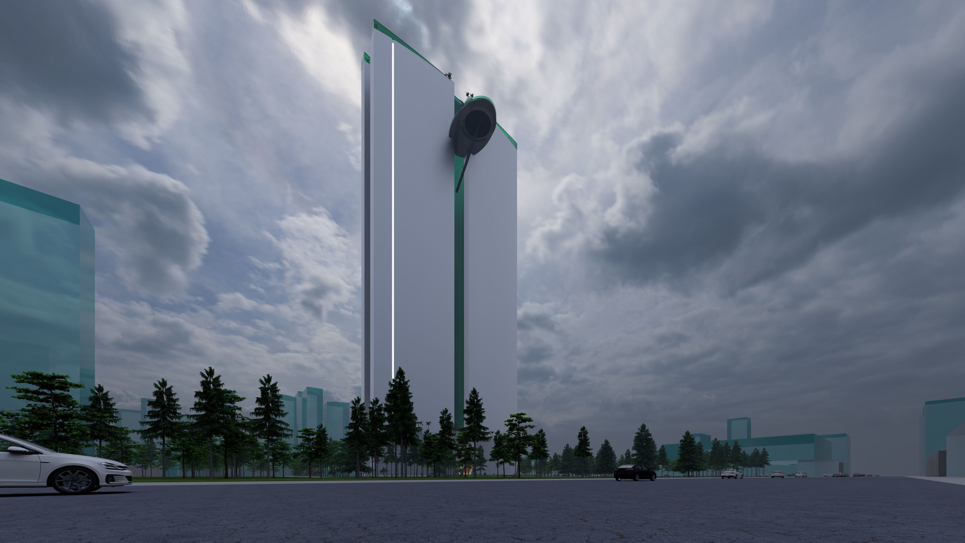Modern Skyscraper 3D Model 3D model_3