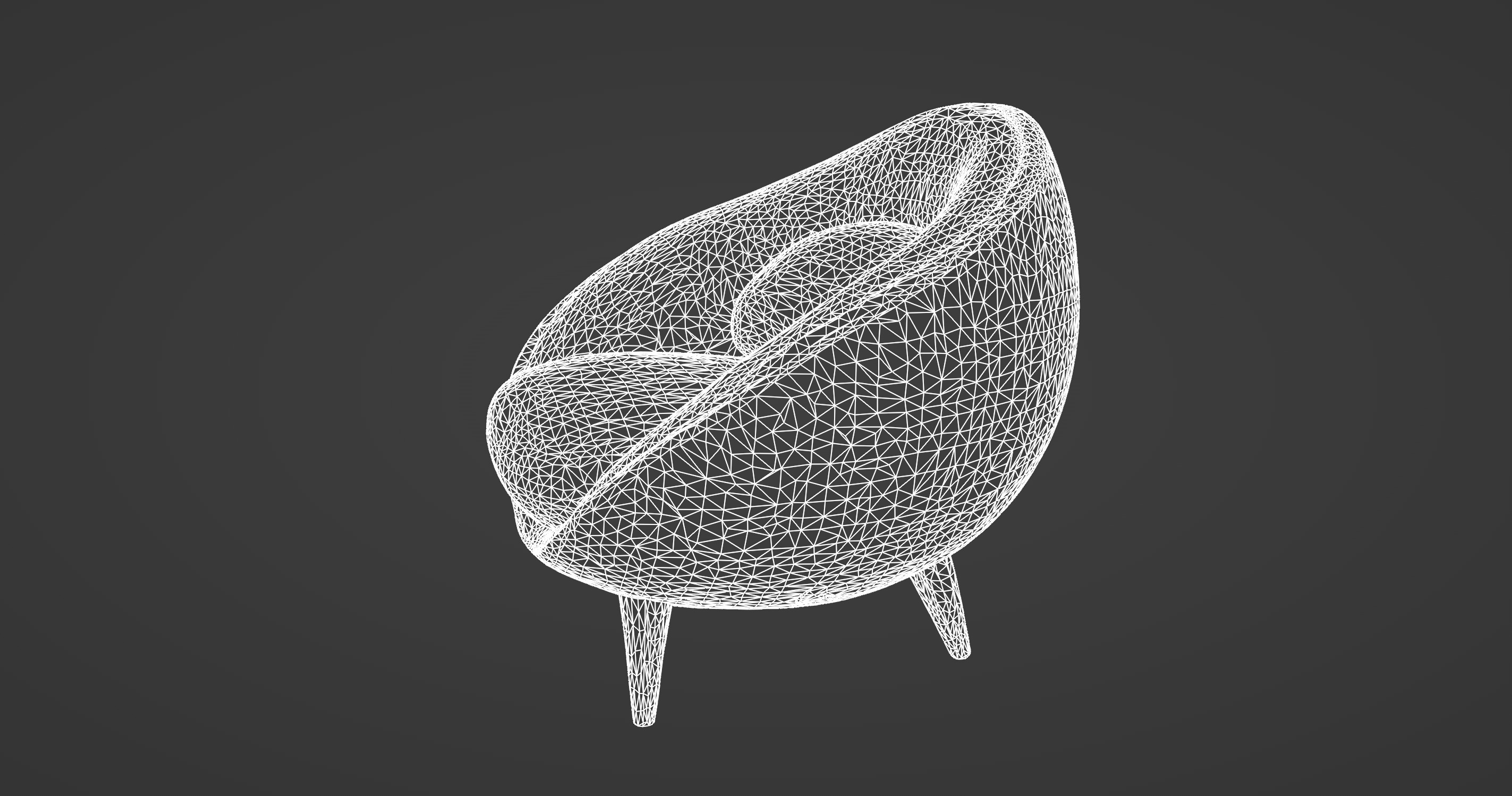 Modern Comfy Designer Chair 3D model_3