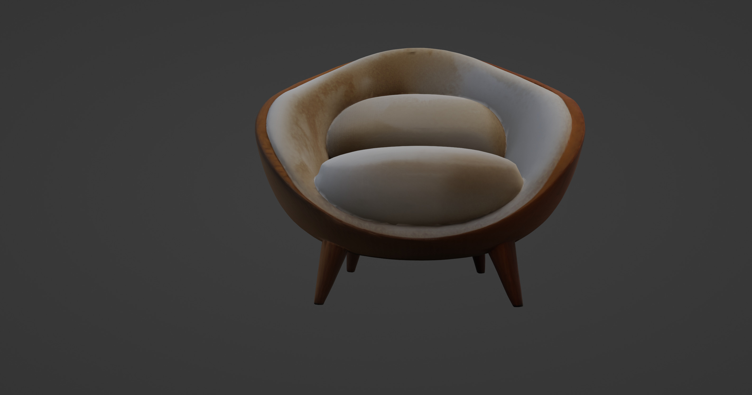 Modern Comfy Designer Chair 3D model_2
