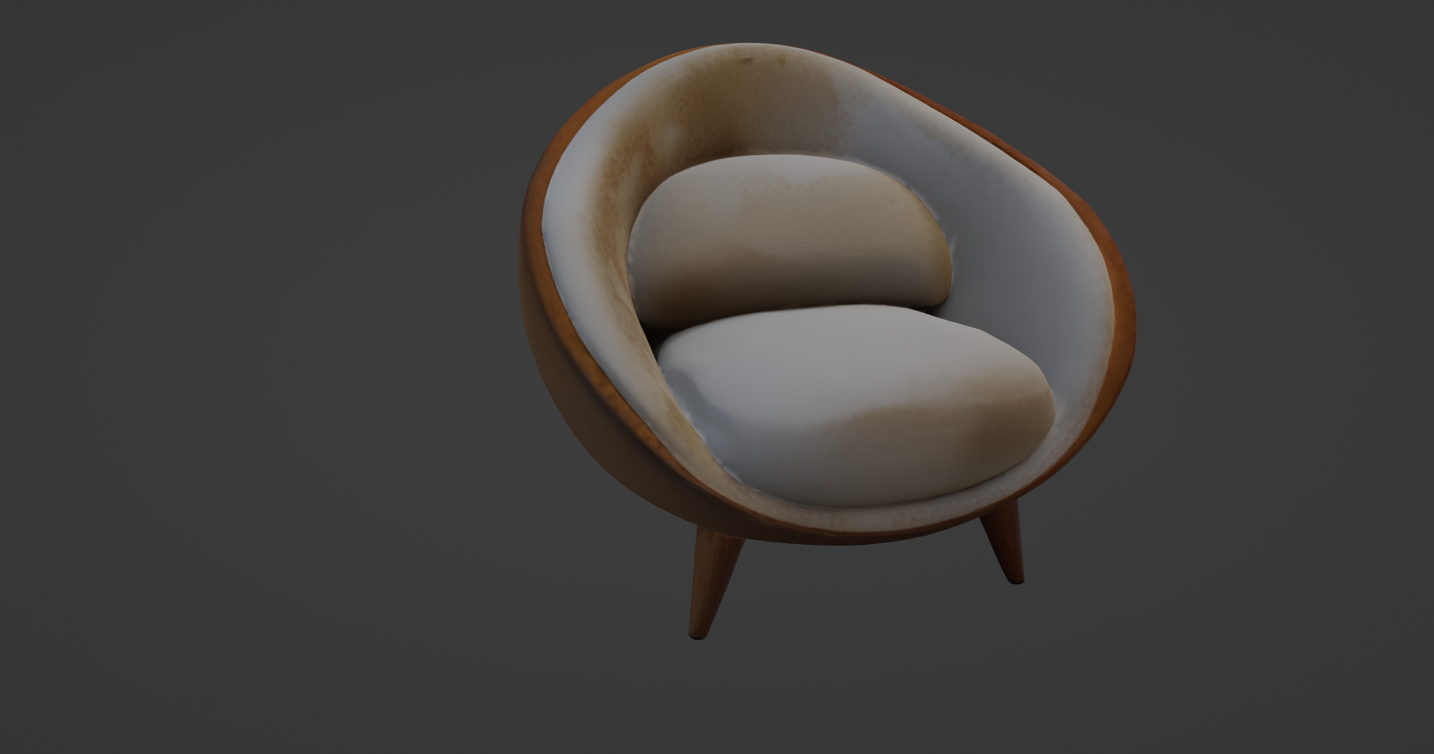 Modern Comfy Designer Chair 3D model_5