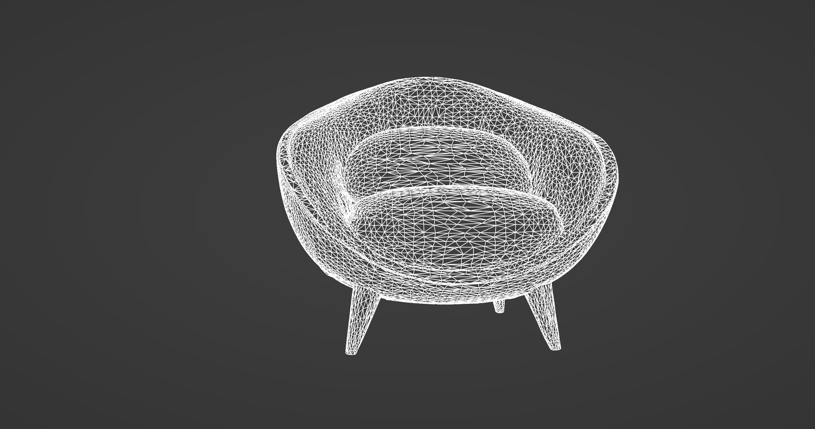 Modern Comfy Designer Chair 3D model_4