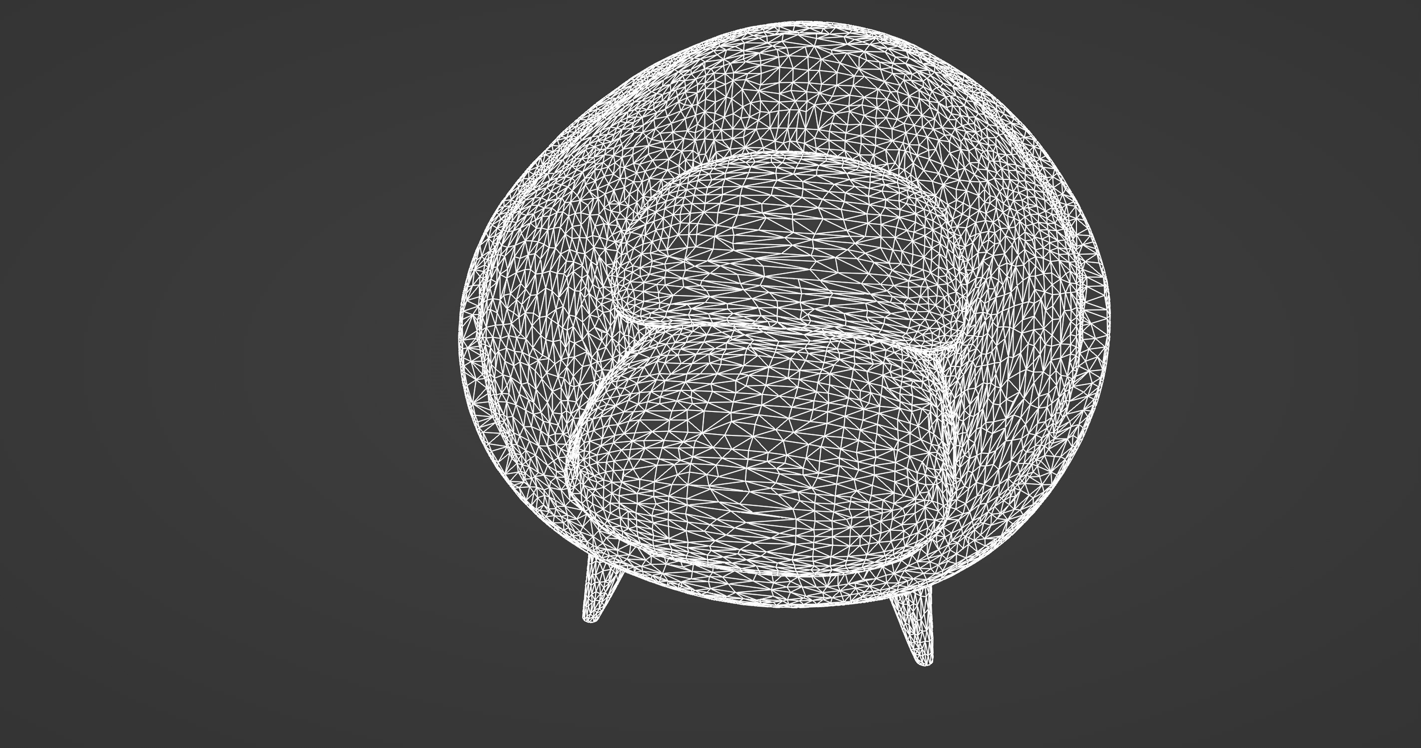 Modern Comfy Designer Chair 3D model_9