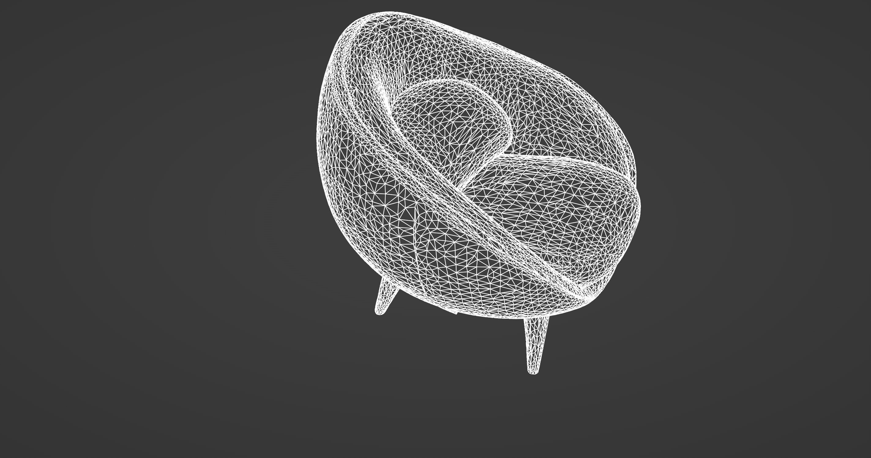 Modern Comfy Designer Chair 3D model_10