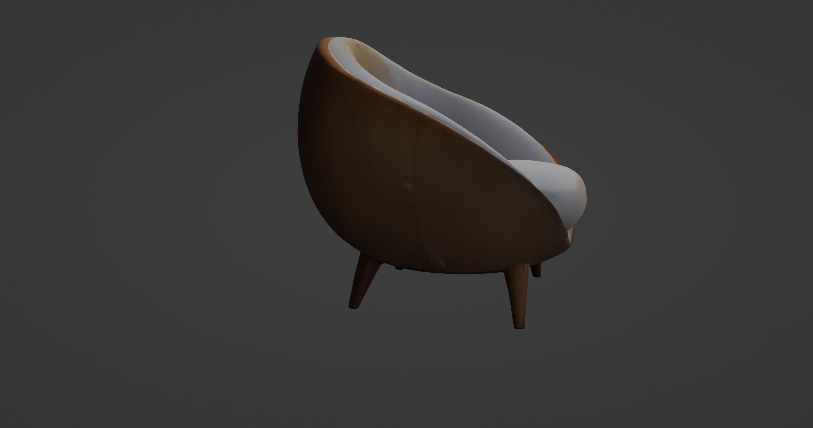 Modern Comfy Designer Chair 3D model_6