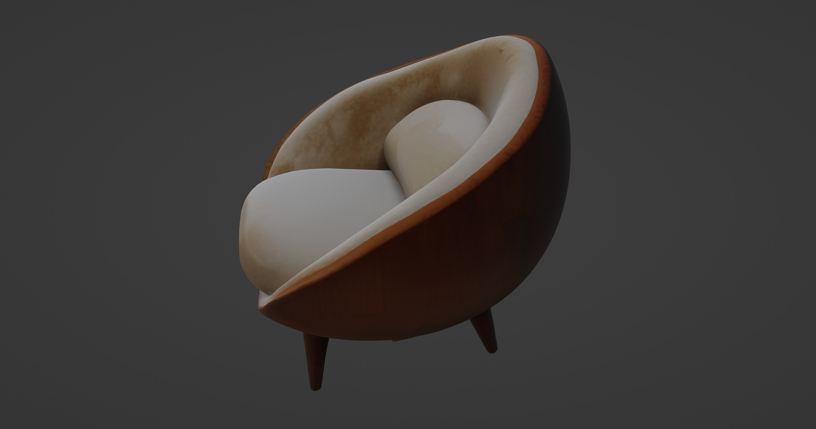 Modern Comfy Designer Chair 3D model_8