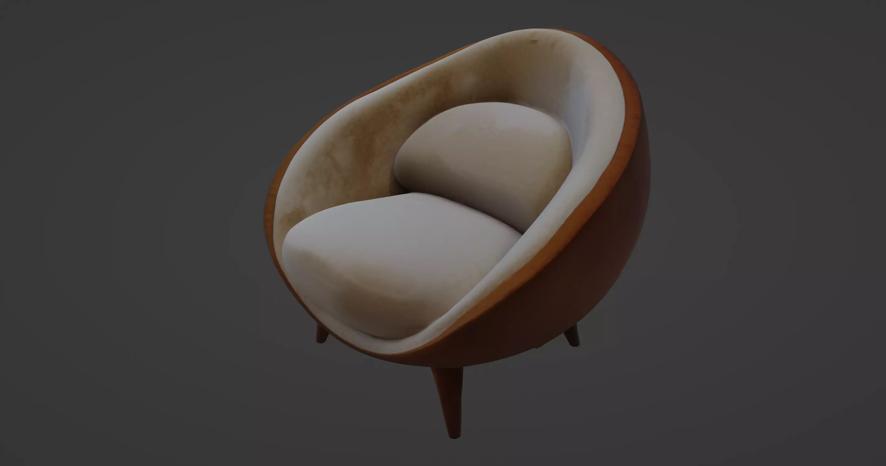 Modern Comfy Designer Chair 3D model_0
