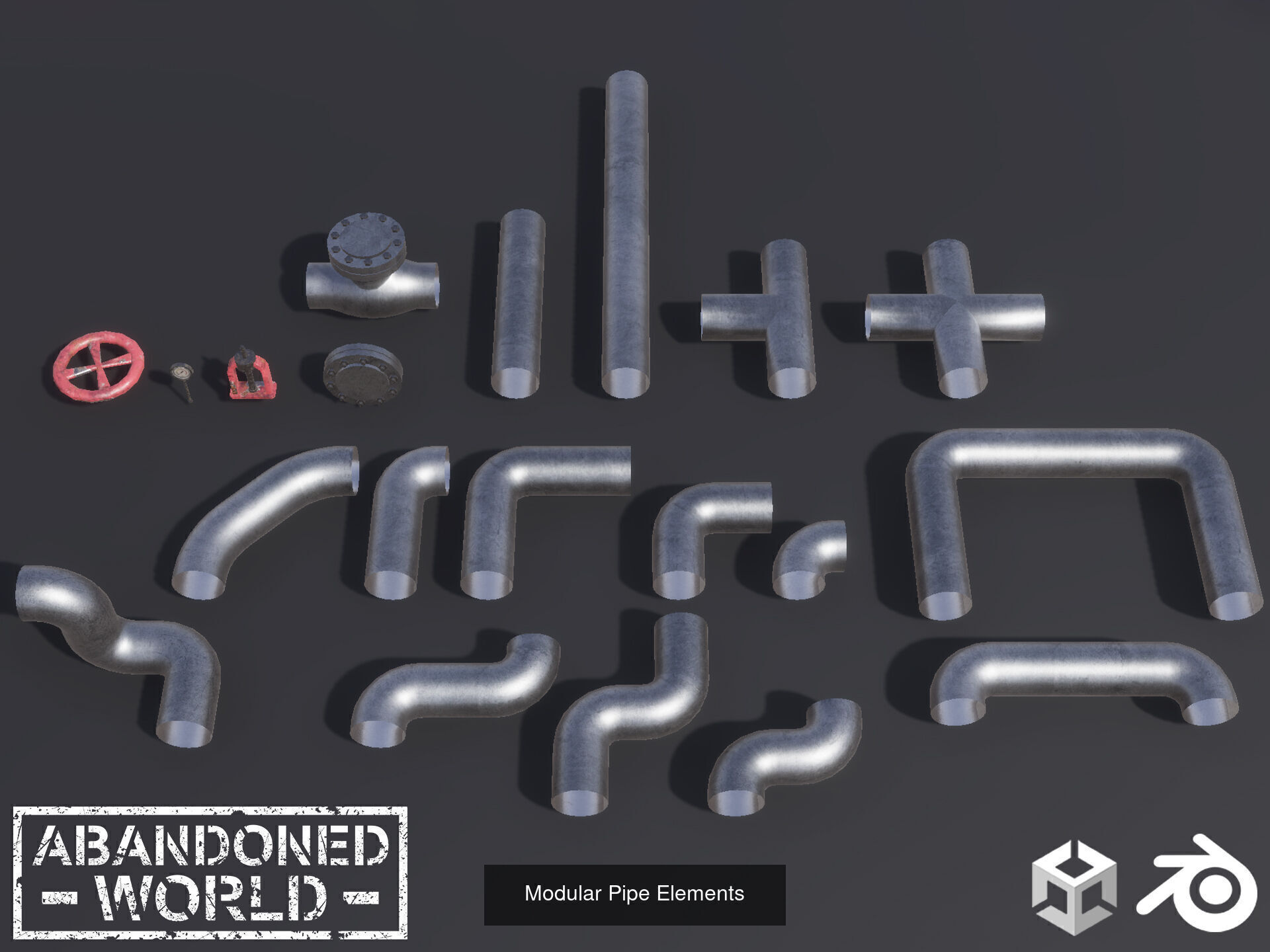 Modular Abandoned Shelter 3D Model Collection_13