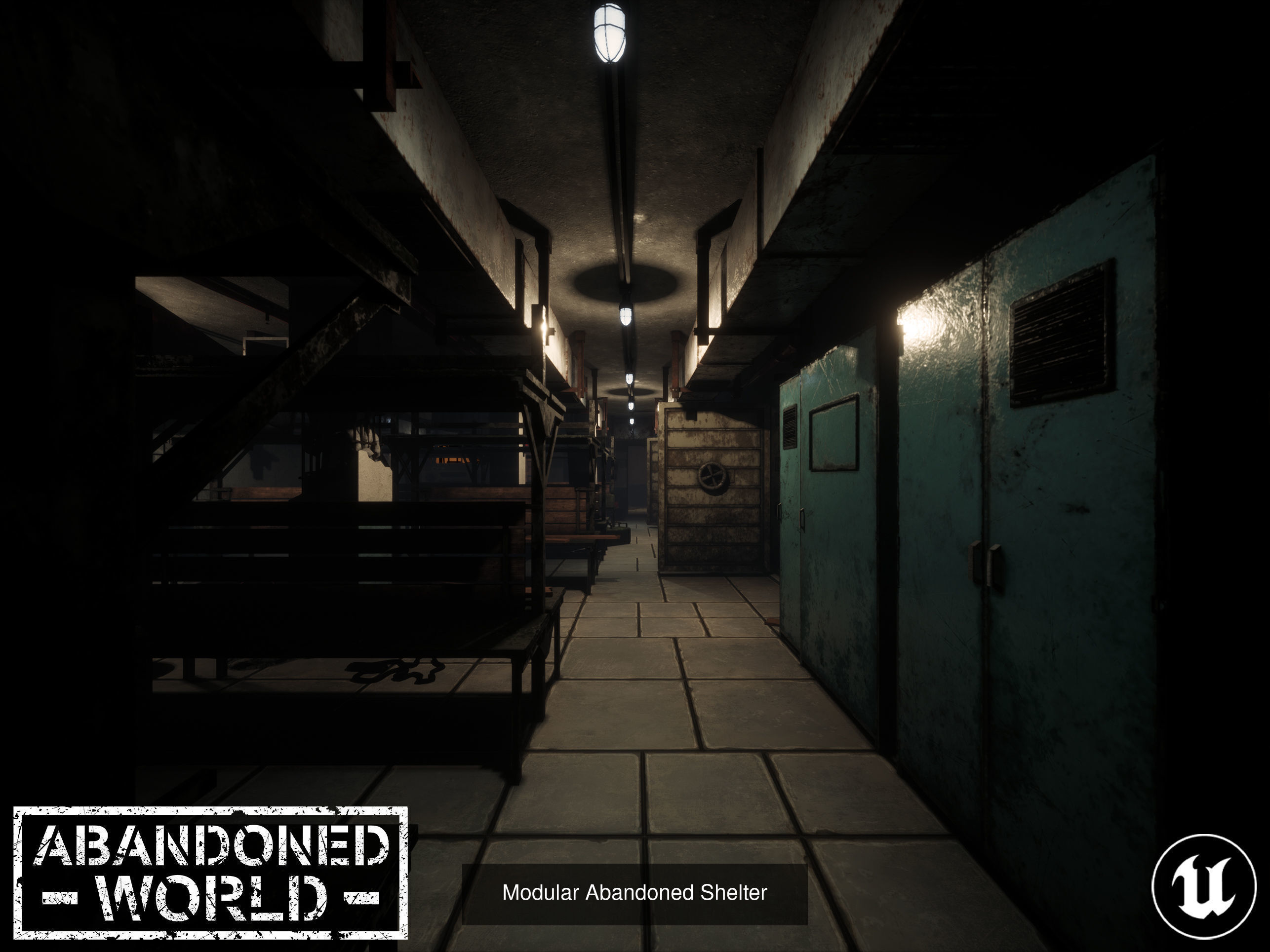 Modular Abandoned Shelter 3D Model Collection_4