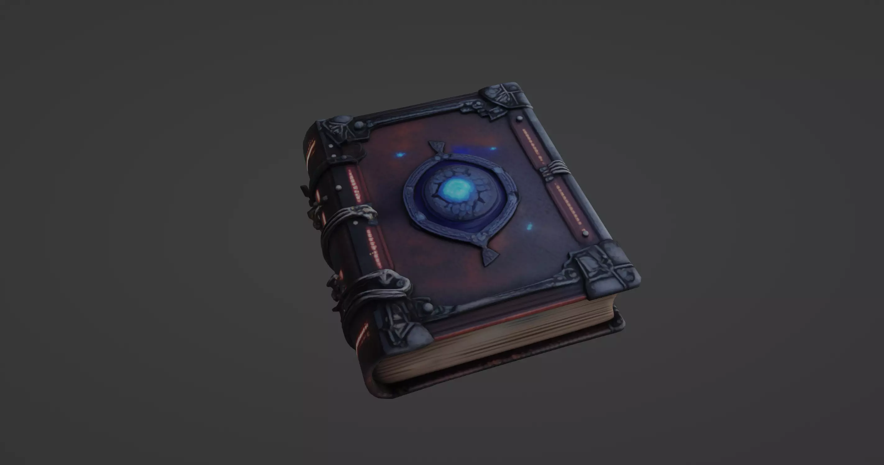 Ancient Enchanted Grimoire 3D model_0