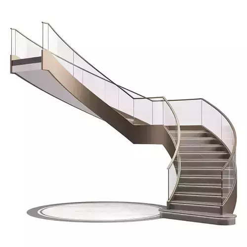 Luxury spiral staircase 3D model