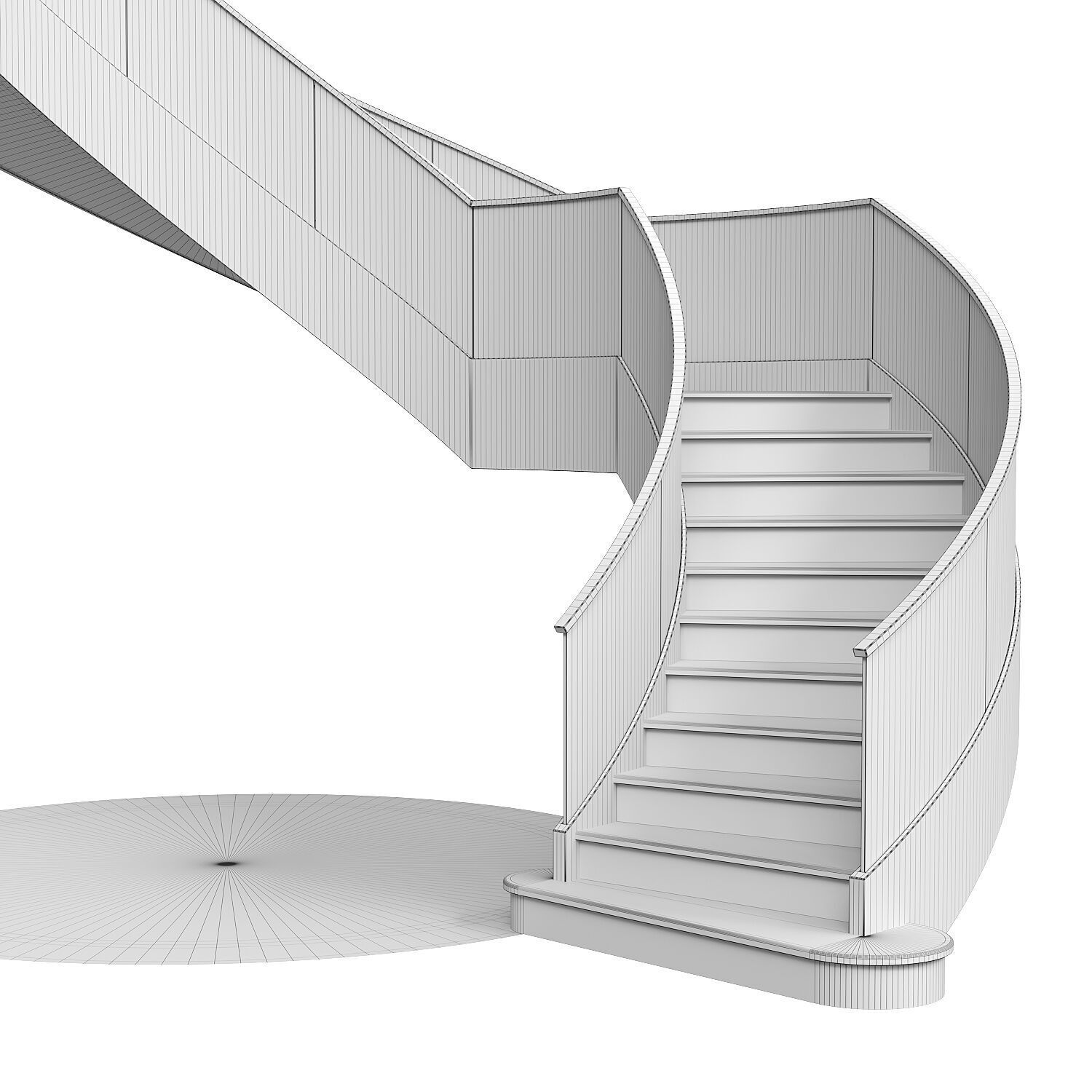 Luxury spiral staircase 3D model_6