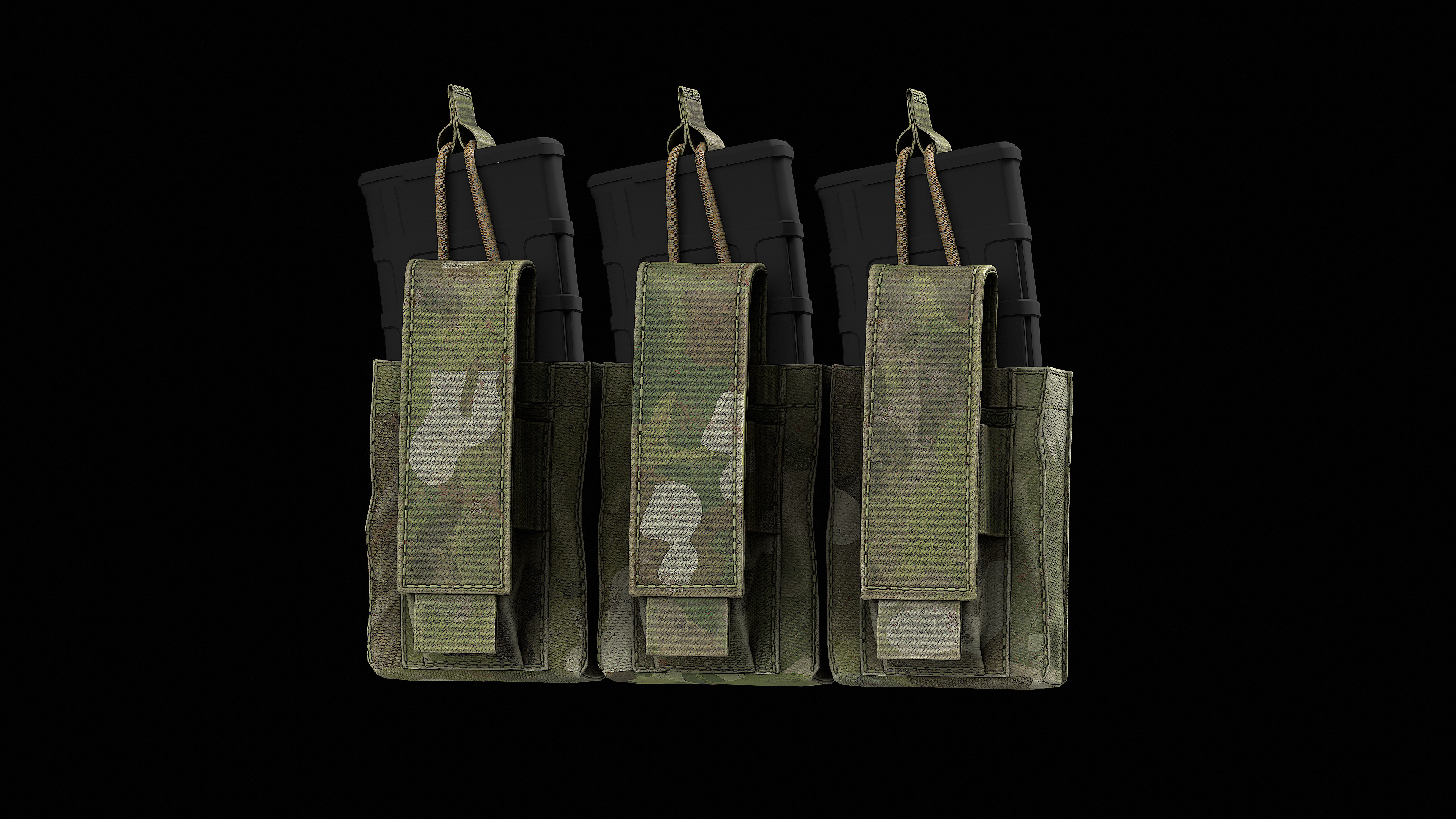 Condor Triple M4 Kangaroo Mag Pouch Gen 2 Low-poly 3D model_5