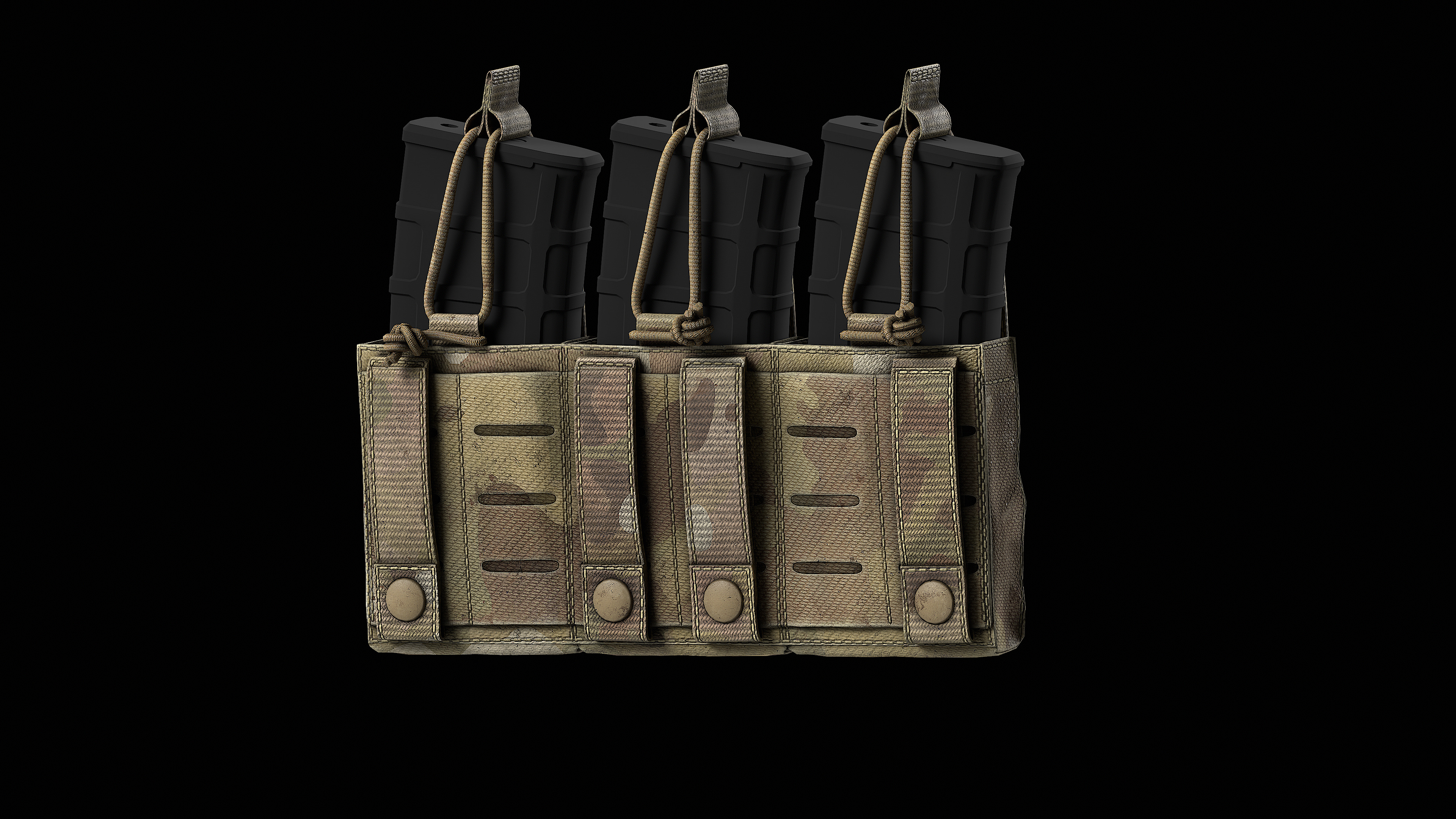 Condor Triple M4 Kangaroo Mag Pouch Gen 2 Low-poly 3D model_7