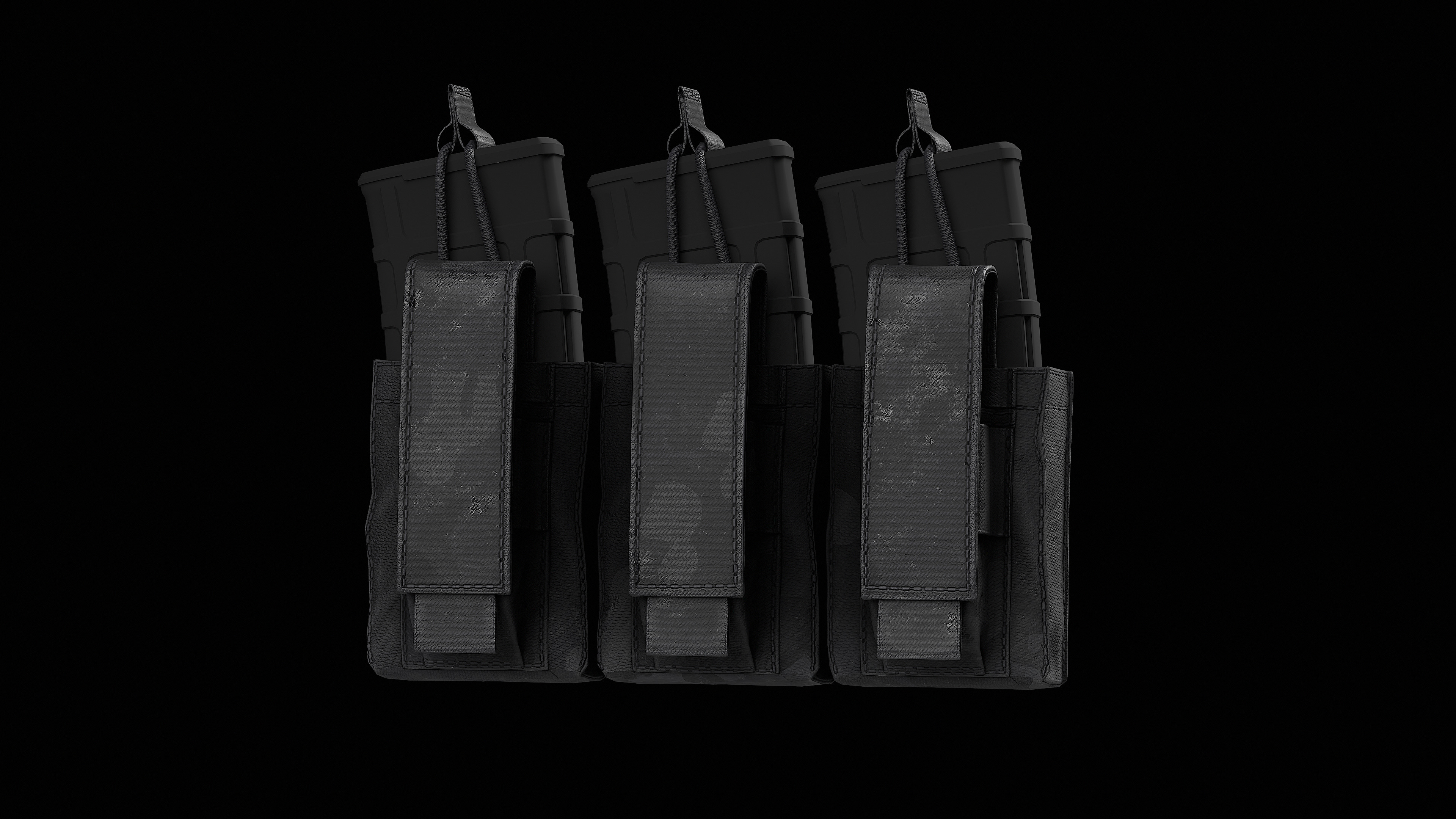 Condor Triple M4 Kangaroo Mag Pouch Gen 2 Low-poly 3D model_4