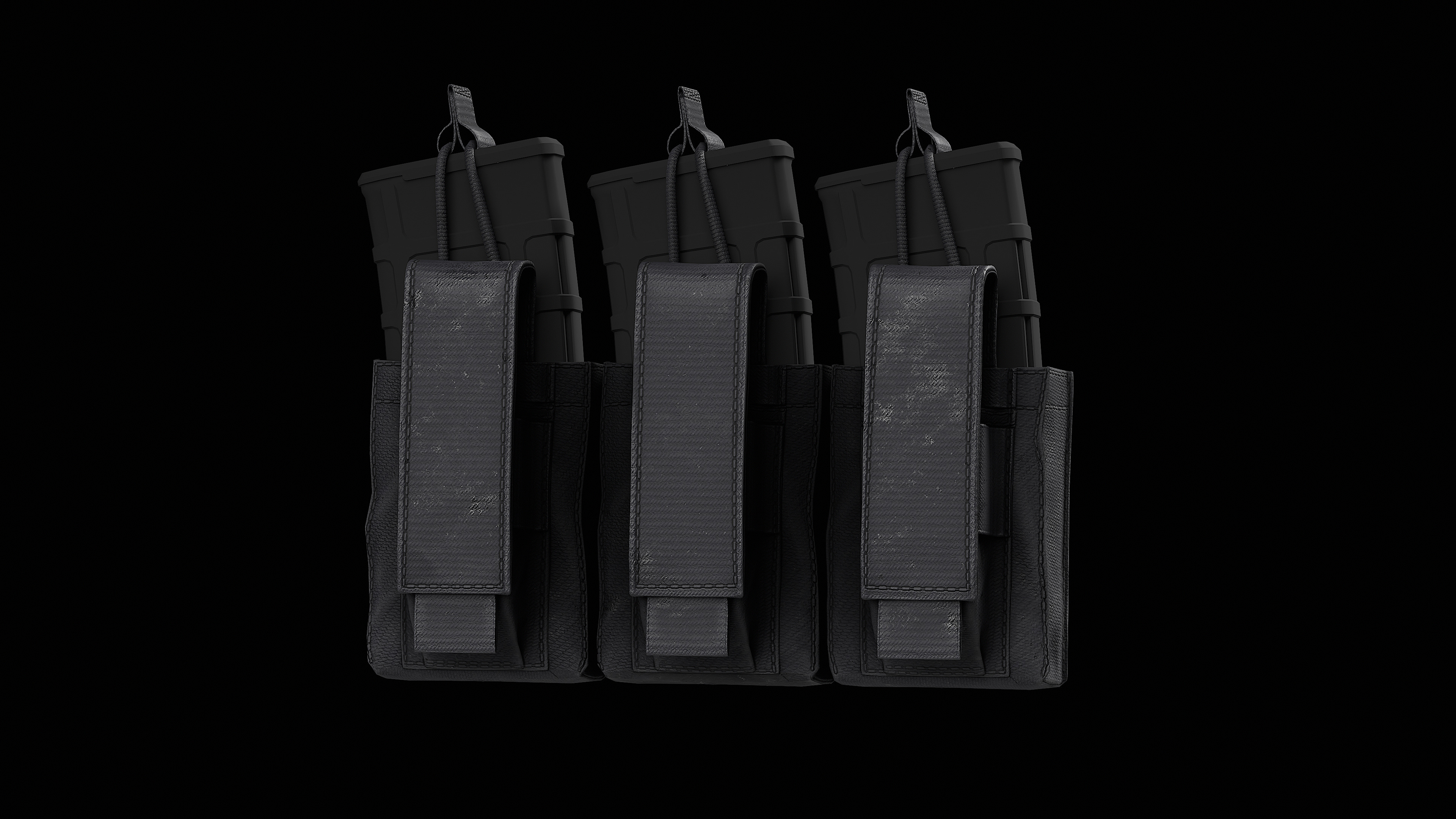 Condor Triple M4 Kangaroo Mag Pouch Gen 2 Low-poly 3D model_1