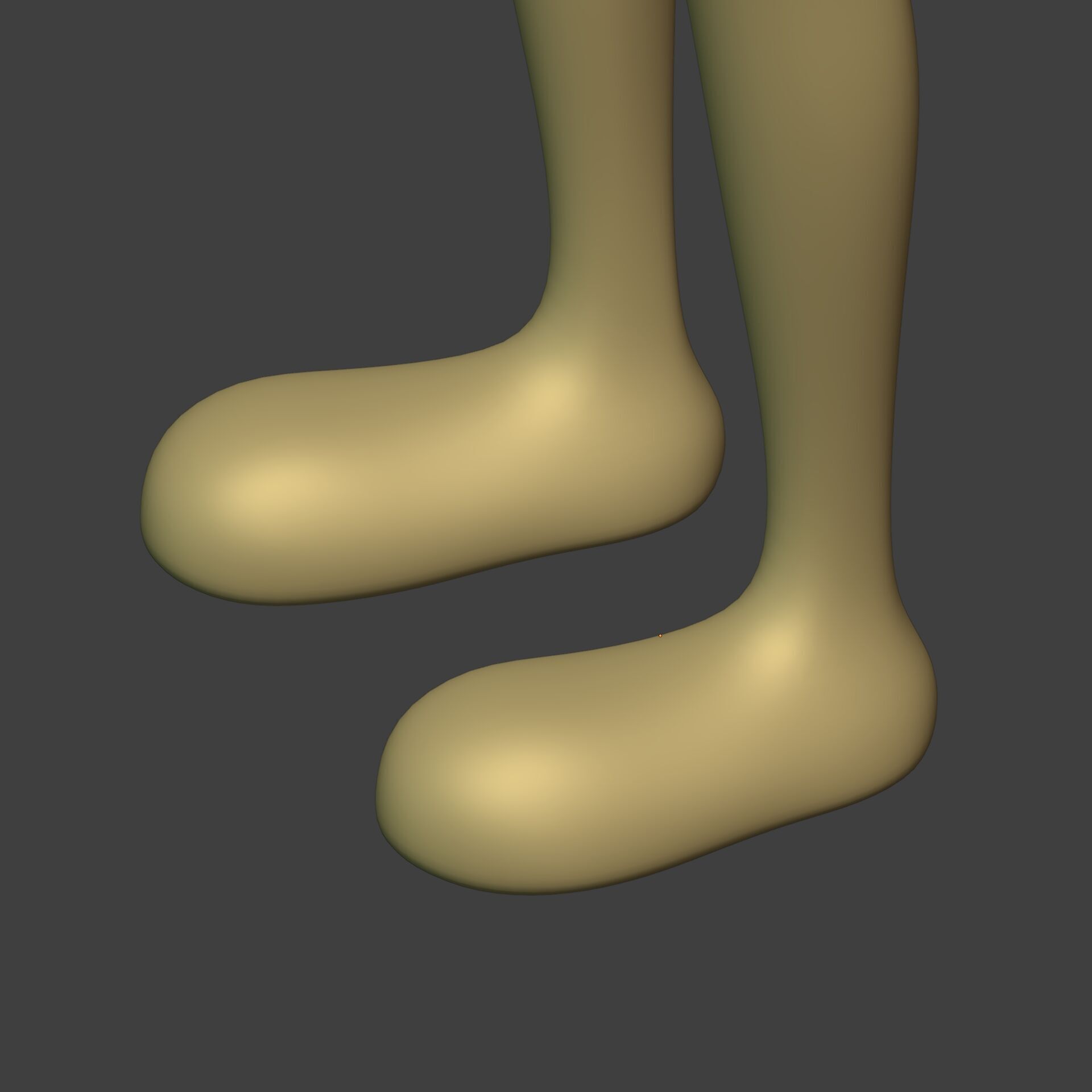 Cartoon Stickman - Man - 4 fingers - with FK and IK Rig Low-poly 3D model_20