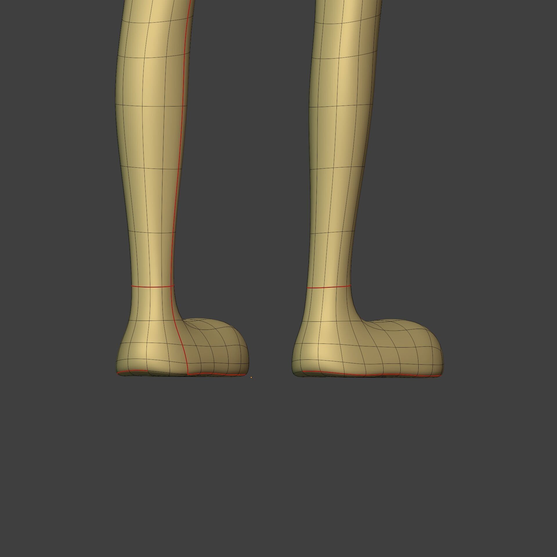 Cartoon Stickman - Man - 4 fingers - with FK and IK Rig Low-poly 3D model_25