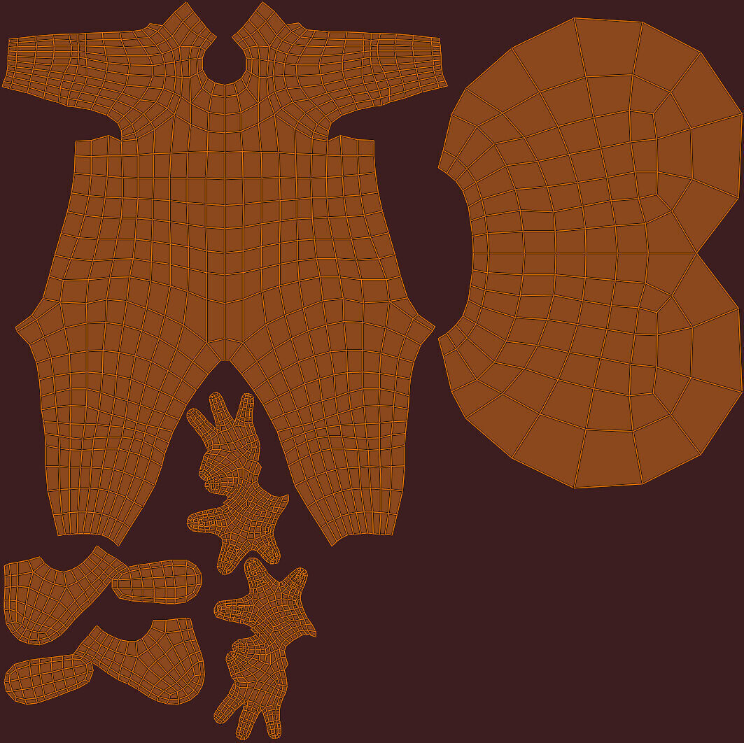 Cartoon Stickman - Man - 4 fingers - with FK and IK Rig Low-poly 3D model_7