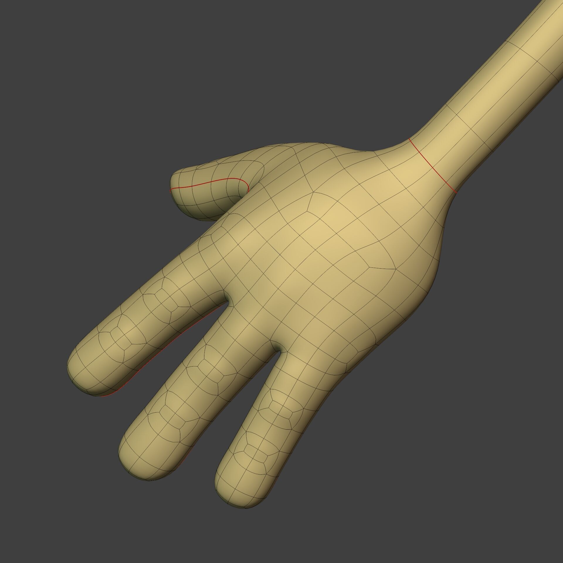 Cartoon Stickman - Man - 4 fingers - with FK and IK Rig Low-poly 3D model_17