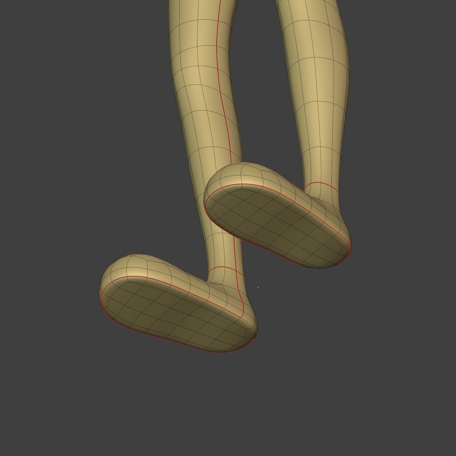 Cartoon Stickman - Man - 4 fingers - with FK and IK Rig Low-poly 3D model_23