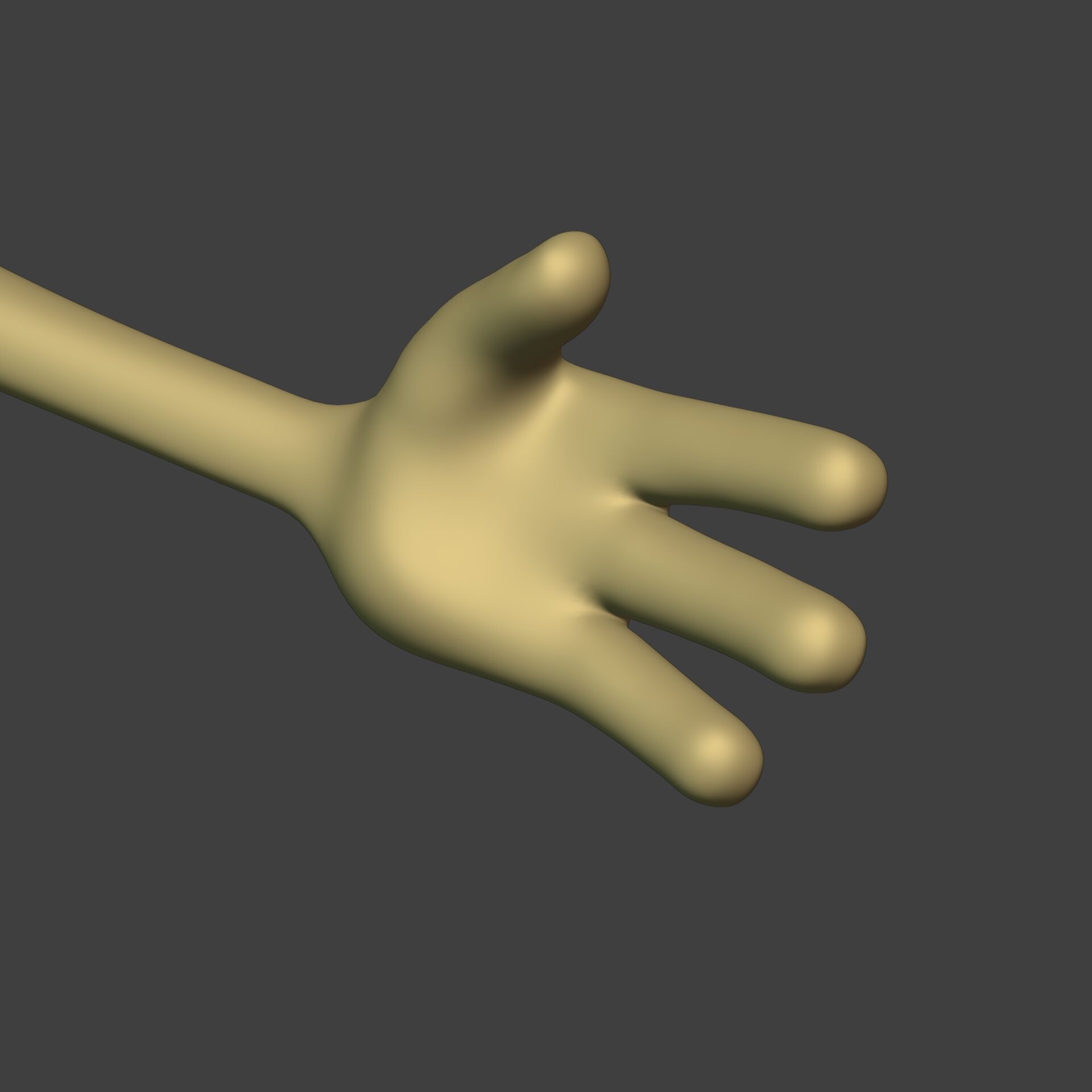 Cartoon Stickman - Man - 4 fingers - with FK and IK Rig Low-poly 3D model_18