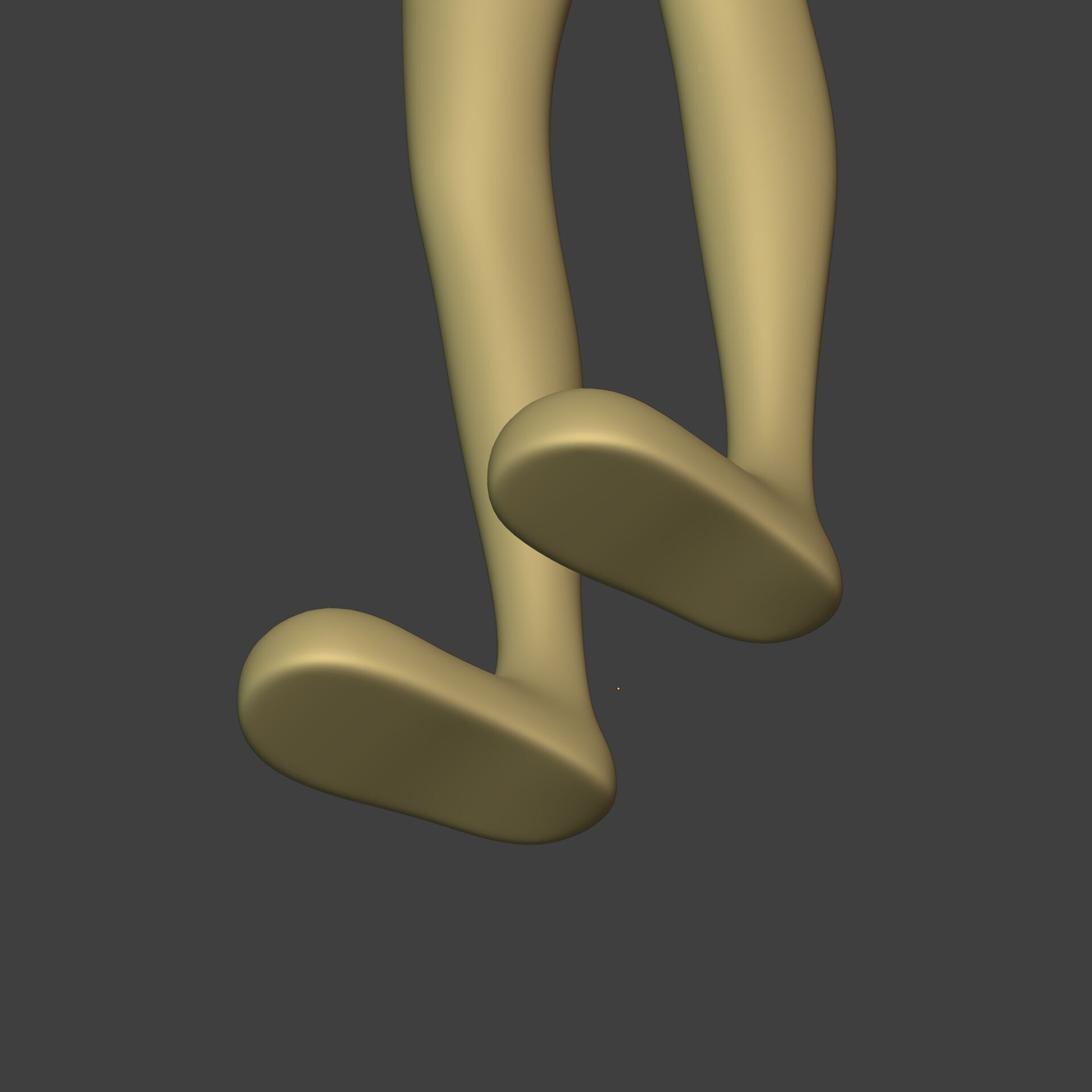 Cartoon Stickman - Man - 4 fingers - with FK and IK Rig Low-poly 3D model_22