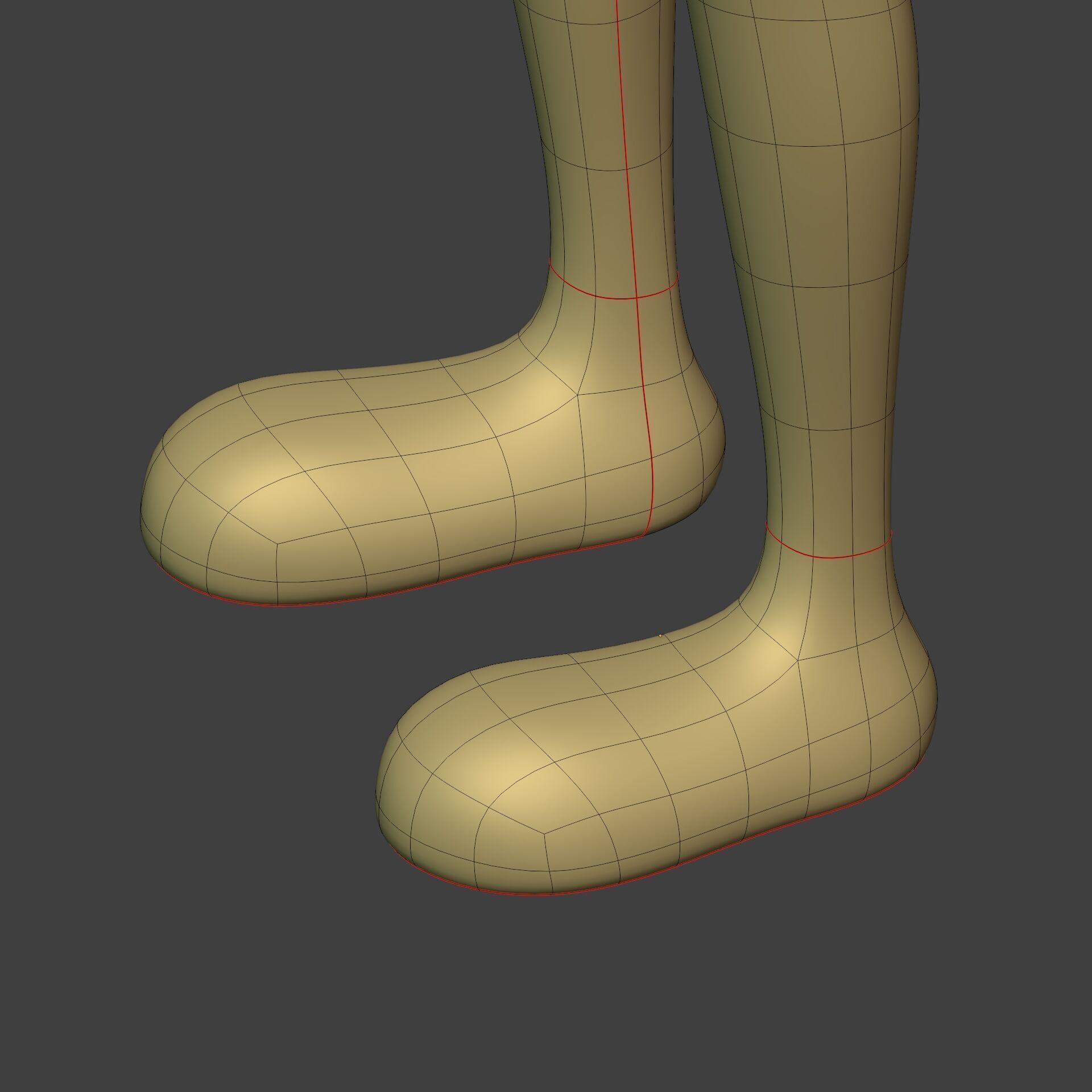 Cartoon Stickman - Man - 4 fingers - with FK and IK Rig Low-poly 3D model_21